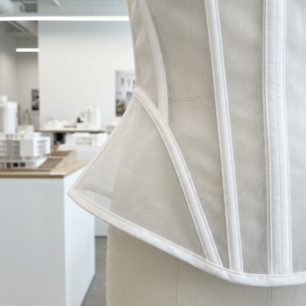 Macro detail of structural stitching showing architectural precision