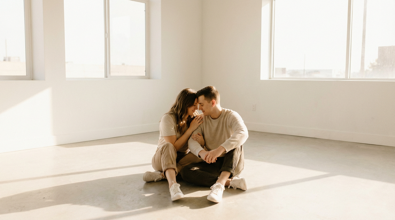 Abstract representation of a pivotal moment in a clinical setting